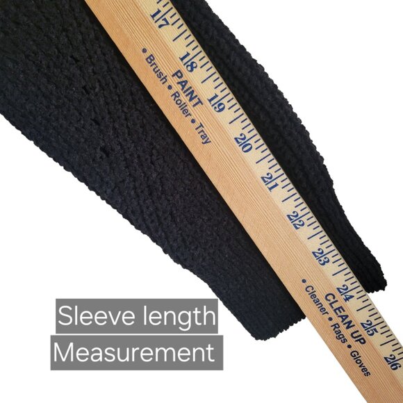 Women's Chenille Black Open Front Cardigan - Size L, Lightweight & Stylish - Picture 8 of 9